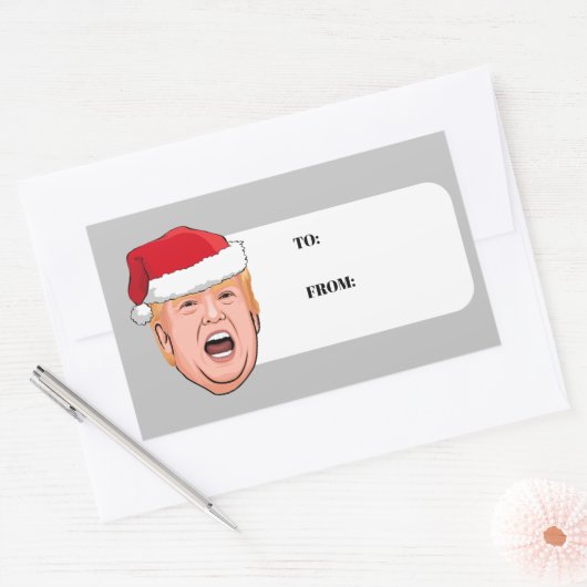 DONALD TRUMP Kerstmis Rechthoekige Sticker (Envelop)