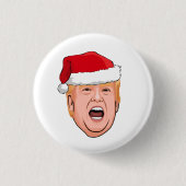 DONALD TRUMP Kerstmis Ronde Button 3,2 Cm (Voorkant)