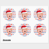 DONALD TRUMP Kerstmis Ronde Sticker (Vel)