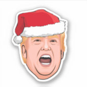 DONALD TRUMP Kerstmis Sticker (Voorkant)