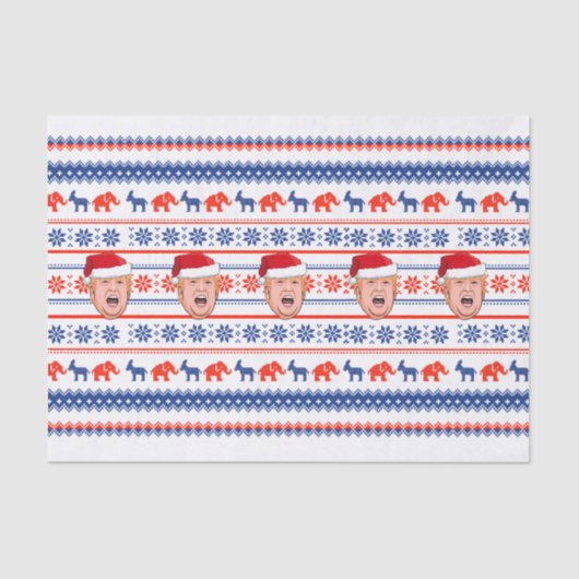 DONALD TRUMP Kerstmis Tissuepapier (Voorkant)