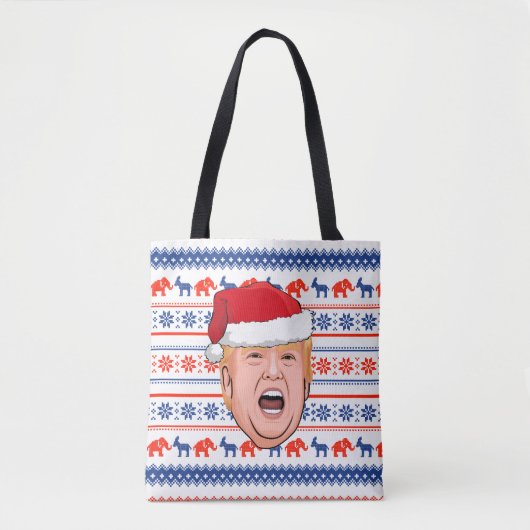 DONALD TRUMP Kerstmis Tote Bag (Voorkant)