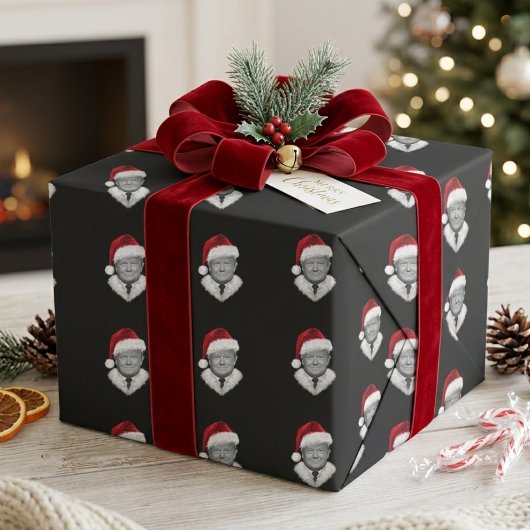 Donald Trump Kerstmuts Kerstpatroon Cadeaupapier
