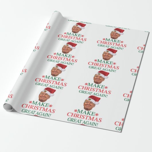 Donald Trump-kerstpapier Cadeaupapier (Uitgerold)