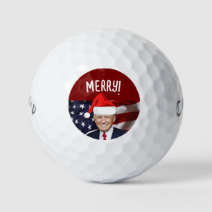DONALD TRUMP KERSTSANTA HAT GOLFBALLEN