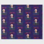 Donald Trump: Kerstvreugde voor de wereld Cadeaupapier (Vlak)