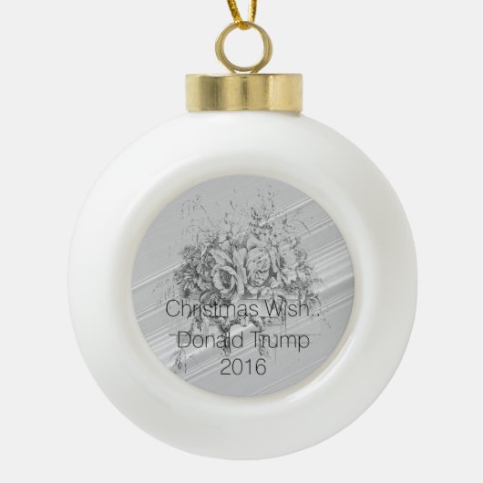 Donald Trump kerstwens Keramische Bal Ornament (Voorkant)