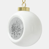 Donald Trump kerstwens Keramische Bal Ornament (Rechts)