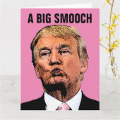 DONALD TRUMP KISS BIRTHDAY OVERGEPLAATSTE KAARTEN (Gele Bloem)