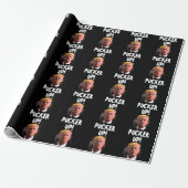DONALD TRUMP KISS BIRTHDAY WRAPPER PAPIER (Uitgerold)