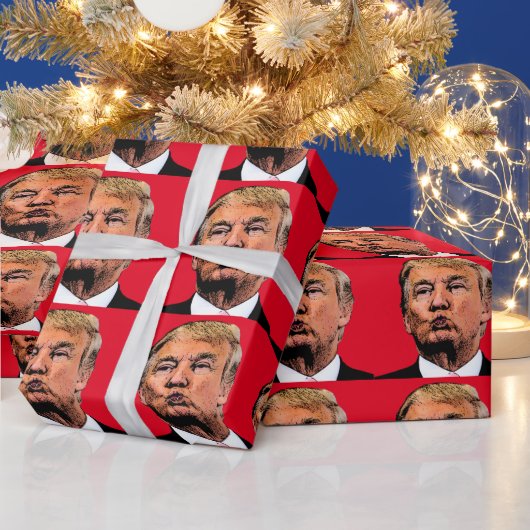 DONALD TRUMP KISS CHRISTMAS WRAPPING PAPER CADEAUPAPIER (Feestdagen)