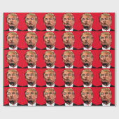 DONALD TRUMP KISS CHRISTMAS WRAPPING PAPER CADEAUPAPIER (Vlak)