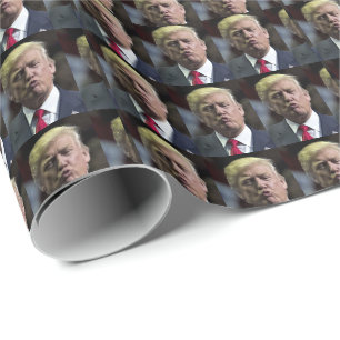 DONALD TRUMP KISS CHRISTMAS WRAPPING PAPER CADEAUPAPIER