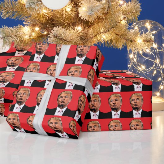 DONALD TRUMP KISS CHRISTMAS WRAPPING PAPER CADEAUPAPIER (Feestdagen)