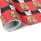 DONALD TRUMP KISS CHRISTMAS WRAPPING PAPER CADEAUPAPIER (Rol Hoek)