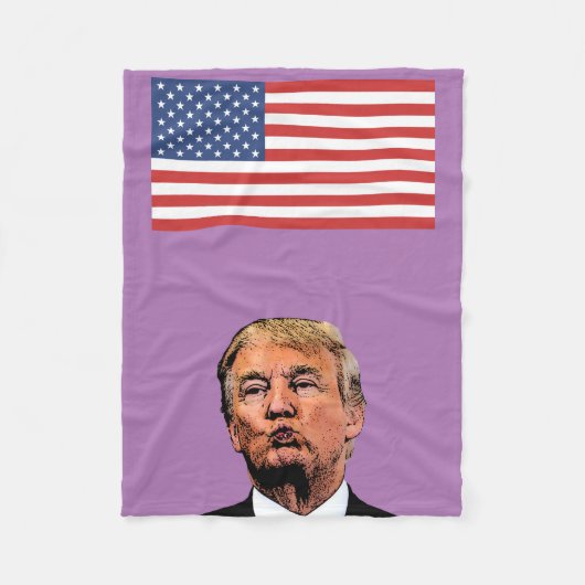DONALD TRUMP KISS FLEECE BLANKET DEKEN (Voorkant)