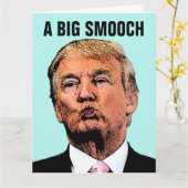 DONALD TRUMP KISS GIANT BIRTHDAY CARDS KAART (Gele Bloem)