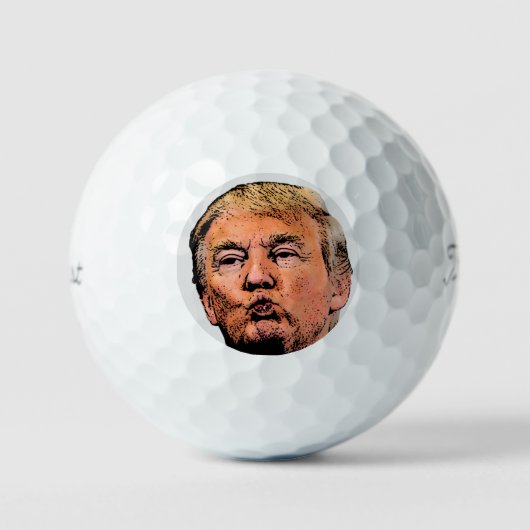 DONALD TRUMP KISS GOLF BALLS CHRISTMAS GIFT GOLFBALLEN (Voorkant)