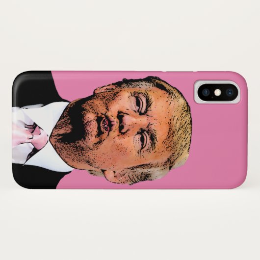 DONALD TRUMP KISS IPHONE CASE (Achterkant (horizontaal))