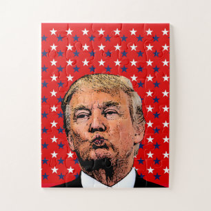 DONALD TRUMP KISS JIGSAW PUZZLE EENVOUDIG LEGPUZZEL