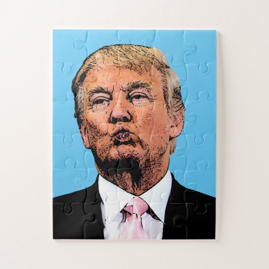 DONALD TRUMP KISS JIGSAW PUZZLE LEGPUZZEL (Verticaal)