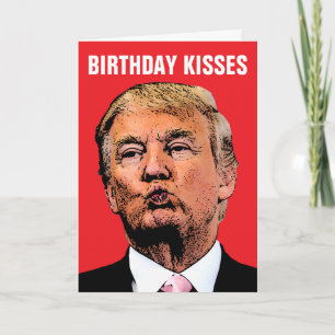 DONALD TRUMP KISS VERJAARDAGSKAARTEN KAART
