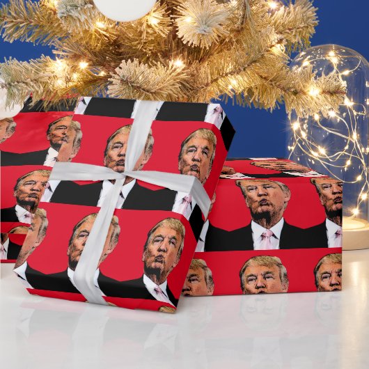 DONALD TRUMP KISS WRAPPING PAPIER (Feestdagen)