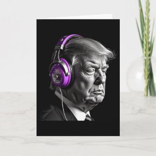 Donald Trump Koptelefoon Grappig President Dj Kuns Kaart