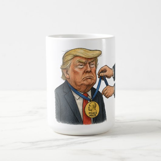 Donald Trump krijgt Nobelprijs voor de Vrede Koffiemok (Center)