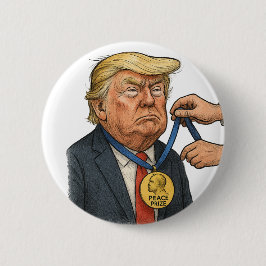 Donald Trump krijgt Nobelprijs voor de Vrede Ronde Button 5,7 Cm