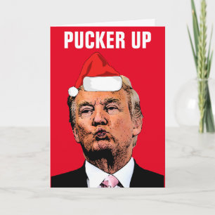 DONALD TRUMP KUS "TUSSEN DE LIPPEN" KERSTKAARTEN KAART