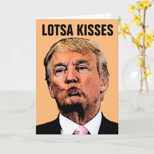 DONALD TRUMP KUST GRAPPIGE VADERDAG-KAARTEN KAART (Gele Bloem)