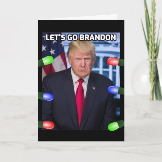 DONALD TRUMP "LAAI ONS BRANDON" KERSTKAARTEN KAART (Voorkant)