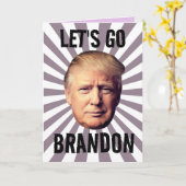 DONALD TRUMP LAAT BRANDON BIRTHDAY KAART GAAN (Gele Bloem)
