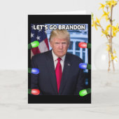 DONALD TRUMP "LAA'TS GAAN BRANDON" KERSTKAARTEN KAART (Gele Bloem)