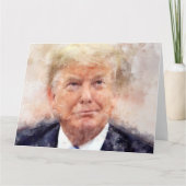 Donald Trump lachende portret waterverf Bedankkaart (Voorkant)