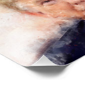 Donald Trump lachende portret waterverf Foto Afdruk (Hoek)