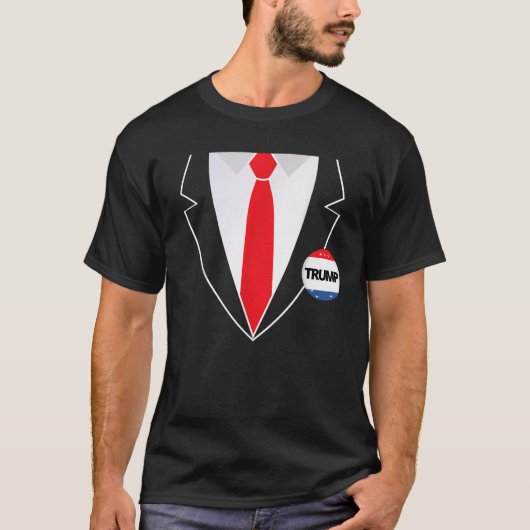 Donald Trump Lazy Suit Halloween Kostuum T Shirt (Voorkant)
