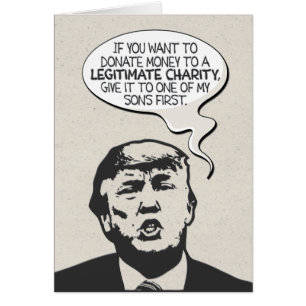 Donald Trump "Legitimate Charity" (geboortenkaart)