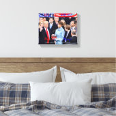 Donald Trump legt eed af van Kantoor POTUS Canvas Afdruk (Insitu (Slaapkamer))