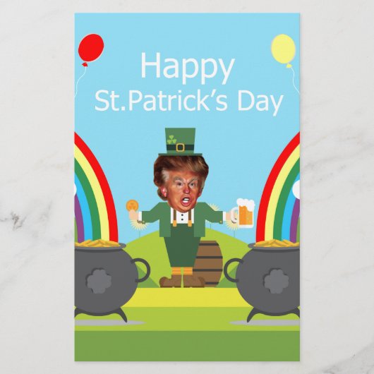 donald trump leprechaun briefpapier (Voorkant)