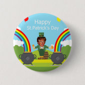 donald trump leprechaun ronde button 5,7 cm (Voorkant)