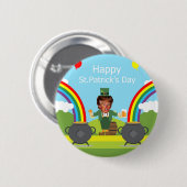 donald trump leprechaun ronde button 5,7 cm (Voorkant /achterkant)