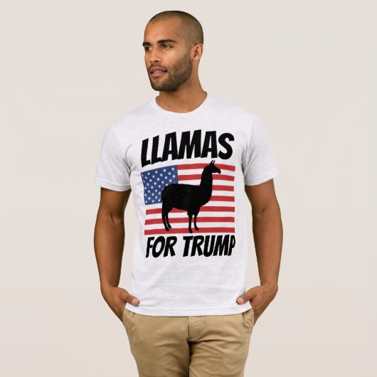DONALD TRUMP LLAMA T-SHIRTS (Voorkant volledig)