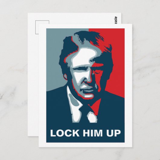 Donald Trump LOCK HEM OP Briefkaart (Voorkant / Achterkant)