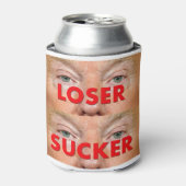 Donald Trump LOSER SUCKER Blikjeskoeler (Blikje Voorkant)