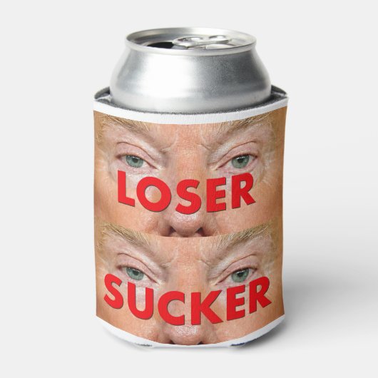 Donald Trump LOSER SUCKER Blikjeskoeler (Blikje Voorkant)