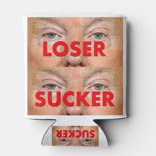 Donald Trump LOSER SUCKER Blikjeskoeler (Achterkant)