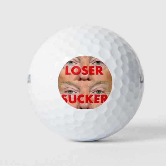 Donald Trump LOSER SUCKER Golfballen (Voorkant)