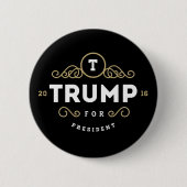 Donald Trump Luxury Ronde Button 5,7 Cm (Voorkant)